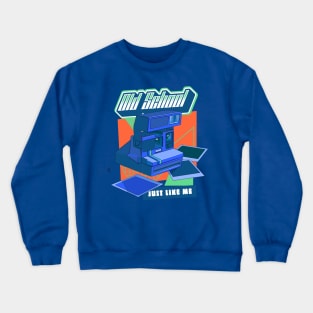 Old School Just Like Me 90's Nostalgia Retro Camera Crewneck Sweatshirt